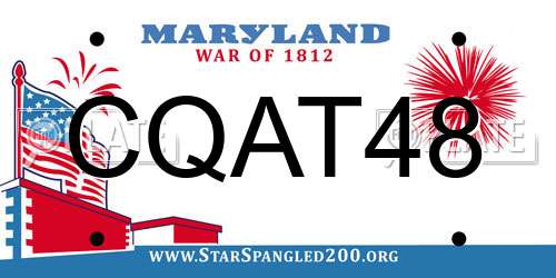 CQAT48 Maryland License Plate