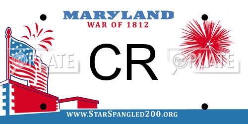CR Maryland License Plate