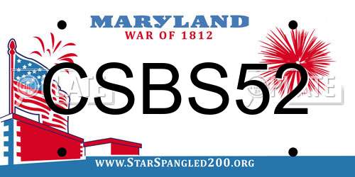 CSBS52 Maryland License Plate
