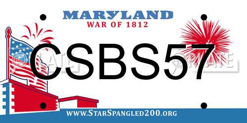 CSBS57 Maryland License Plate