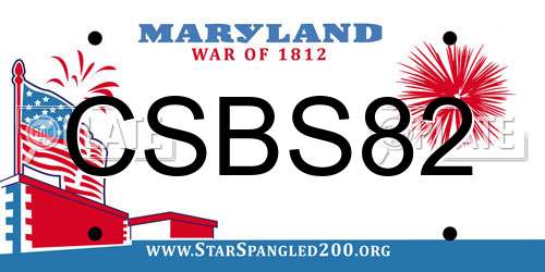 CSBS82 Maryland License Plate