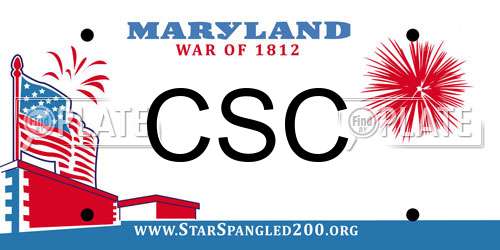 CSC Maryland License Plate