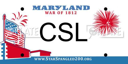 CSL Maryland License Plate