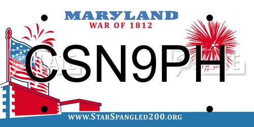 CSN9PH Maryland License Plate