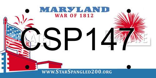 CSP147 Maryland License Plate