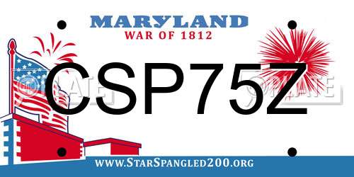 CSP75Z Maryland License Plate
