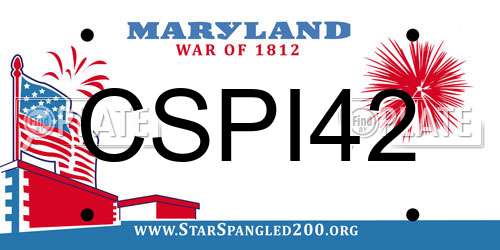 CSPI42 Maryland License Plate