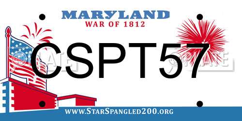 CSPT57 Maryland License Plate