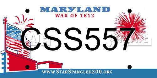 CSS557 Maryland License Plate