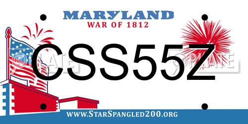 CSS55Z Maryland License Plate