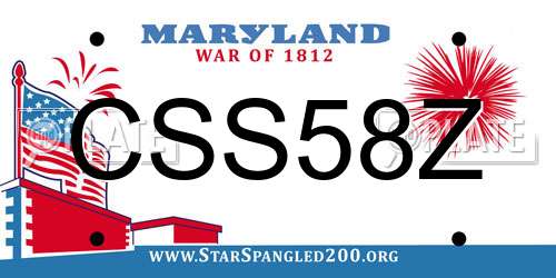 CSS58Z Maryland License Plate