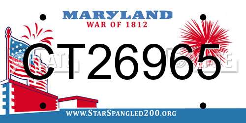 CT26965 Maryland License Plate
