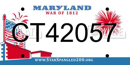 CT42057 Maryland License Plate