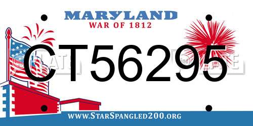 CT56295 Maryland License Plate