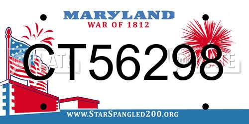 CT56298 Maryland License Plate