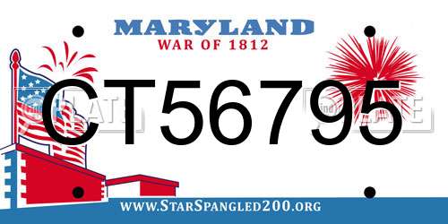 CT56795 Maryland License Plate