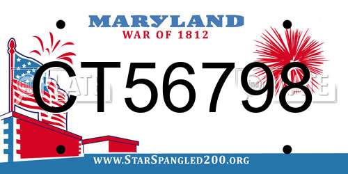 CT56798 Maryland License Plate