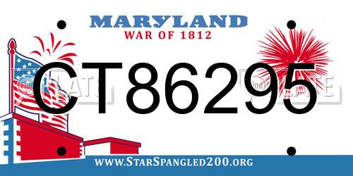 CT86295 Maryland License Plate