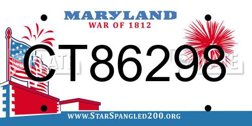 CT86298 Maryland License Plate