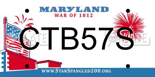 CTB57S Maryland License Plate