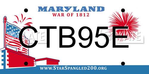 CTB95E Maryland License Plate