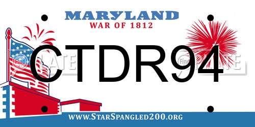CTDR94 Maryland License Plate