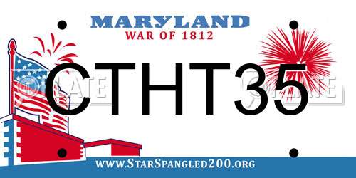 CTHT35 Maryland License Plate