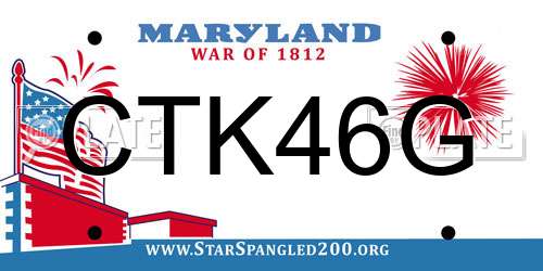 CTK46G Maryland License Plate