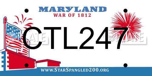 CTL247 Maryland License Plate