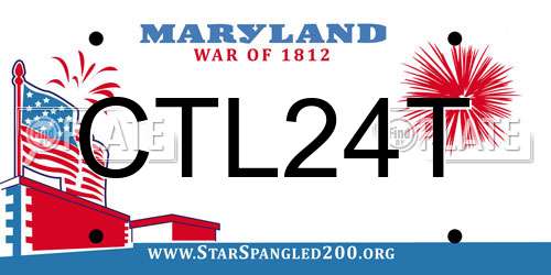 CTL24T Maryland License Plate