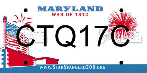 CTQ17C Maryland License Plate
