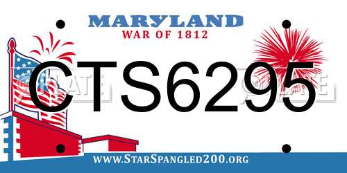 CTS6295 Maryland License Plate