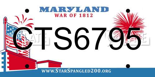 CTS6795 Maryland License Plate