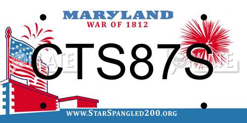 CTS87S Maryland License Plate