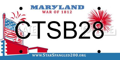 CTSB28 Maryland License Plate