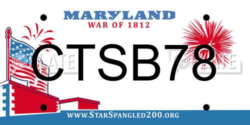 CTSB78 Maryland License Plate
