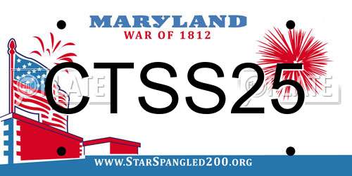CTSS25 Maryland License Plate