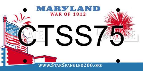 CTSS75 Maryland License Plate