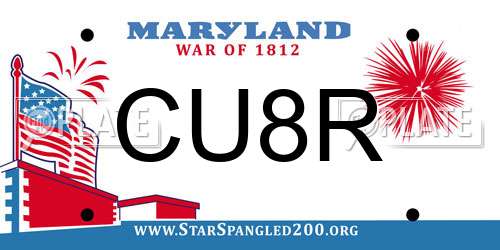 CU8R Maryland License Plate