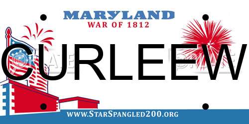CURLEEW Maryland License Plate