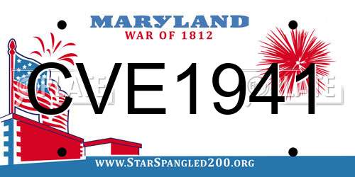 CVE1941 Maryland License Plate