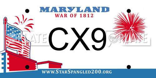 CX9 Maryland License Plate