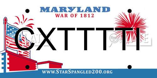 CXTTTTI Maryland License Plate