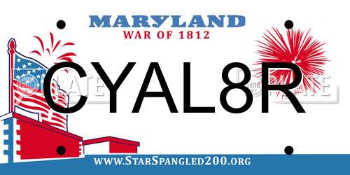CYAL8R Maryland License Plate