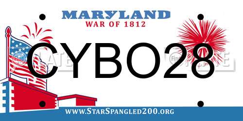 CYBO28 Maryland License Plate