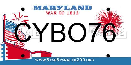 CYBO76 Maryland License Plate