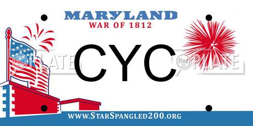 CYC Maryland License Plate