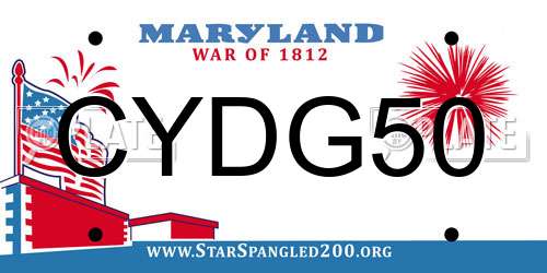 CYDG50 Maryland License Plate