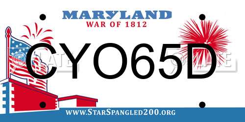 CYO65D Maryland License Plate