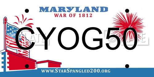CYOG50 Maryland License Plate